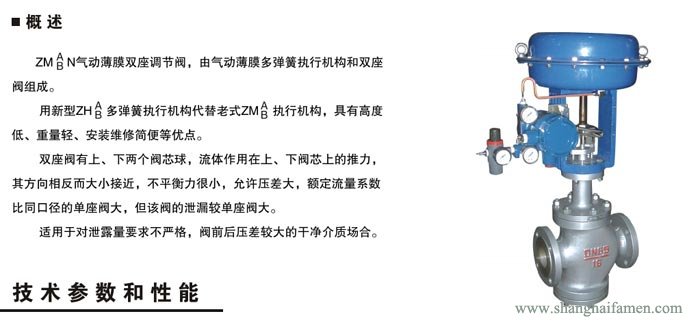 氣動(dòng)薄膜雙座調(diào)節(jié)閥